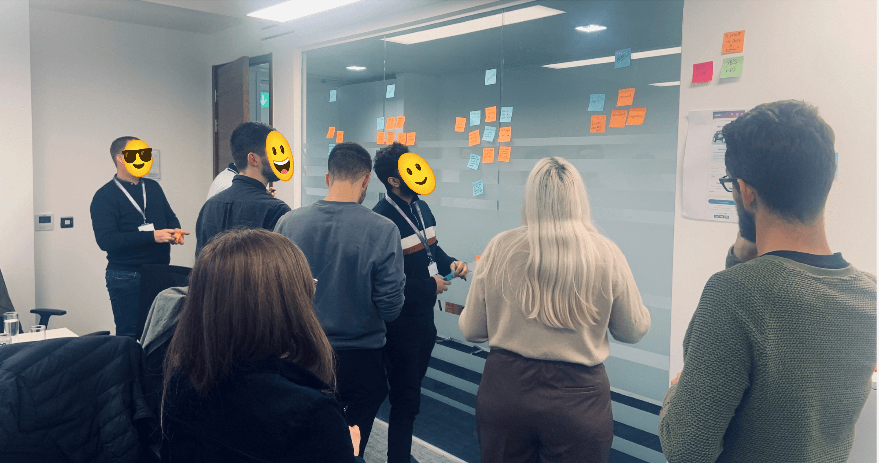 Team workshopping empathy mapping'