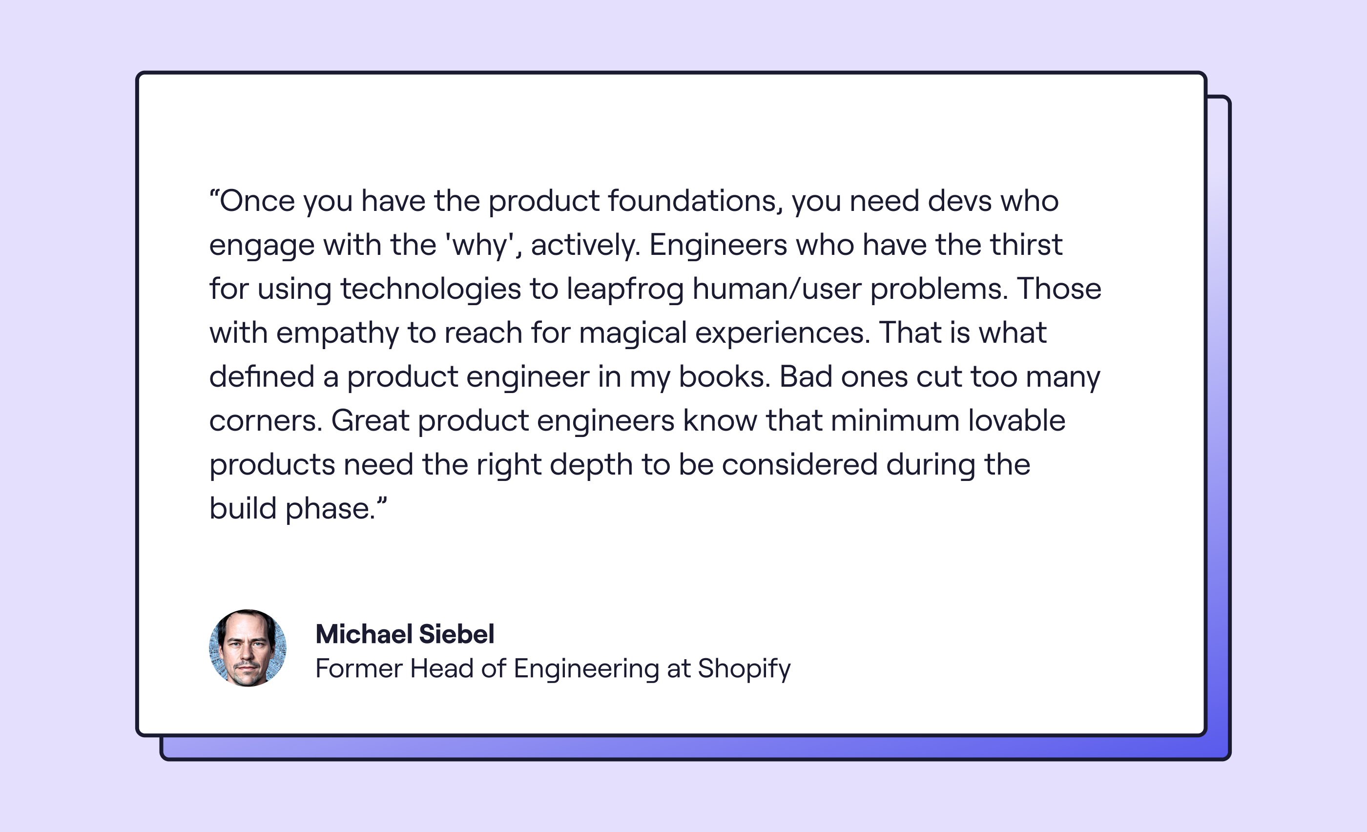 Product Engineering Quote from Jean-Michel Lemieux'